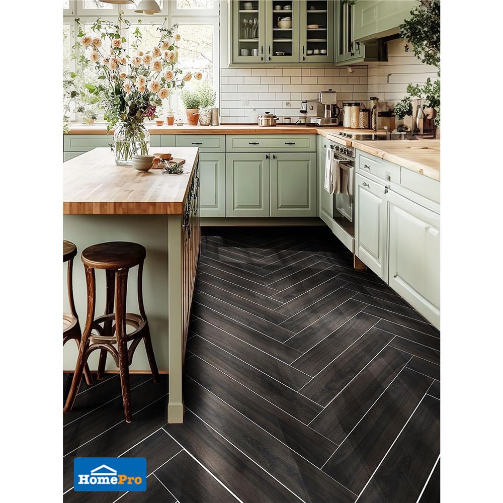 กระเบื้องยางหลังกาว 15.24x91.44 ซม. TARA ดาร์ค วอลนัท