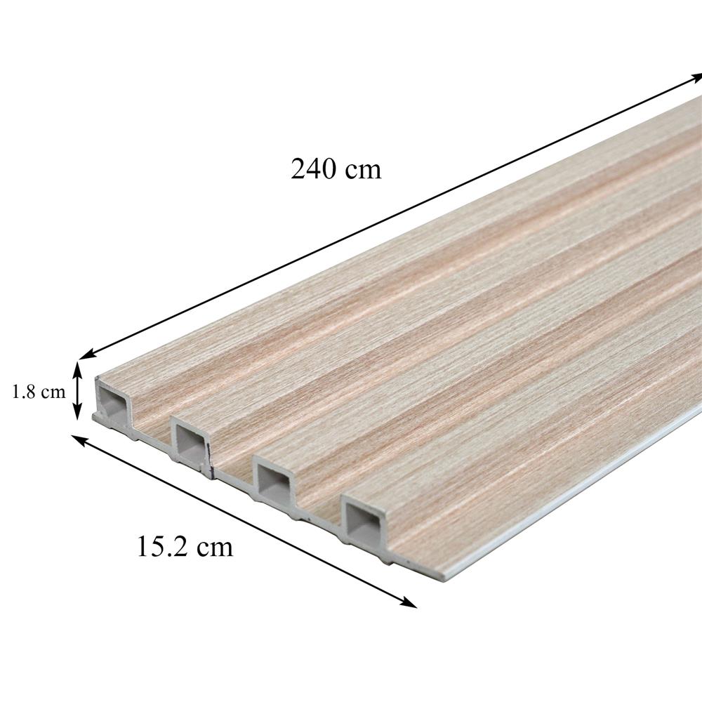 แผ่นผนัง PVC CROBERN PVC03 15.2X1.8X240 ซม. สีโอ๊ค