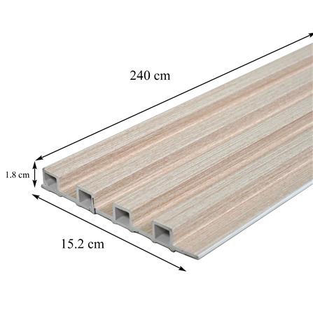 แผ่นผนัง PVC CROBERN PVC03 15.2X1.8X240 ซม. สีโอ๊ค_6