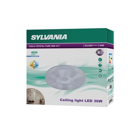 ไฟเพดาน LED SYLVANIA OVALO CRYSTAL PURE 15.55 นิ้ว 36 วัตต์ DAYLIGHT/COOL WHITE/WARM WHITE สีขาว_3