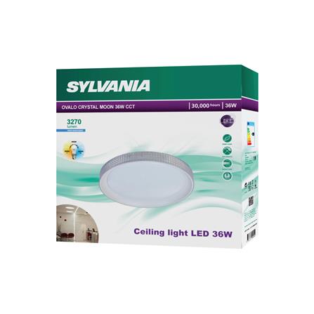 ไฟเพดาน LED SYLVANIA OVALO CRYSTAL MOON 15.35 นิ้ว 36 วัตต์ DAYLIGHT/COOL WHITE/WARM WHITE สีขาว_4