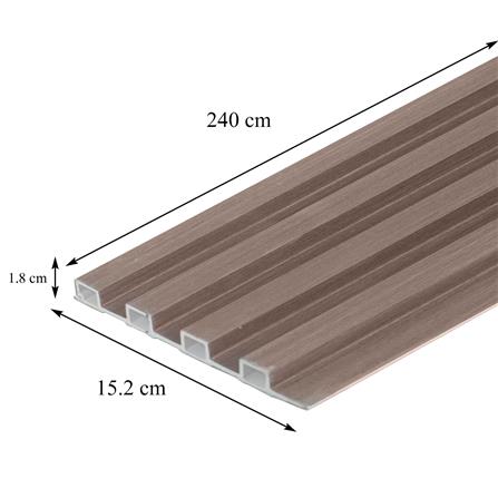 แผ่นผนัง PVC CROBERN PVC01 15.2X1.8X240 ซม. สีวอลนัท_6