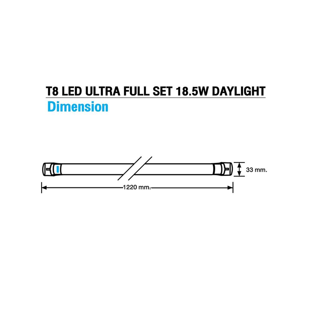 ชุดรางนีออน LED RACER T8 ULTRA FULL SET 18.5 วัตต์ DAYLIGHT