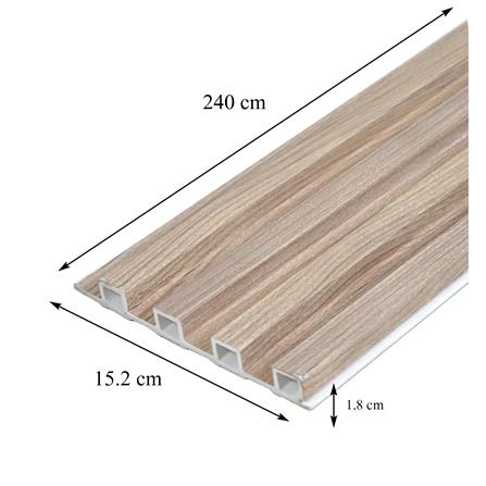 แผ่นผนัง PVC CROBERN PVC02 15.2X1.8X240 ซม. สีไวท์โอ๊ค_6