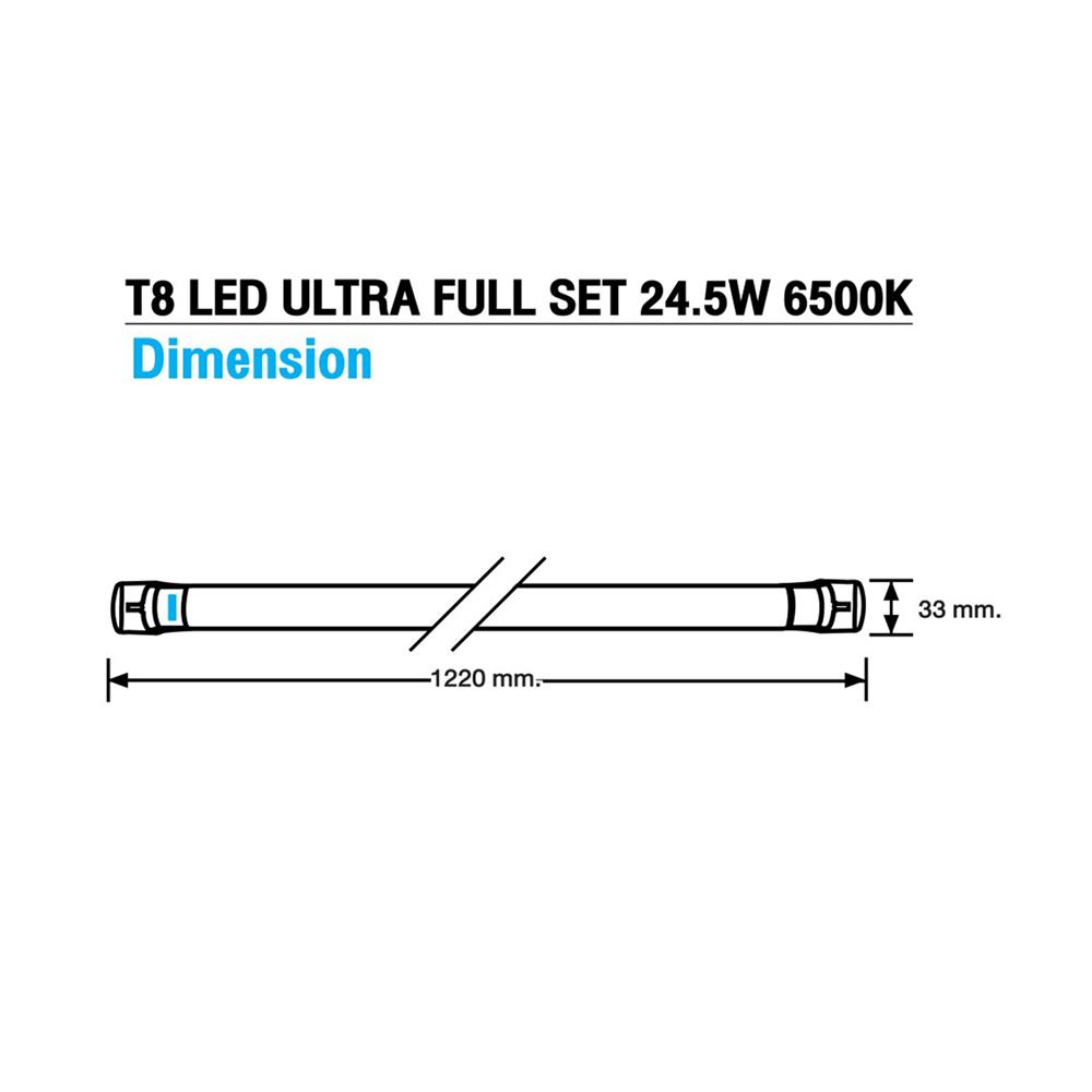 ชุดรางนีออน LED RACER T8 ULTRA FULL SET 24.5 วัตต์ DAYLIGHT