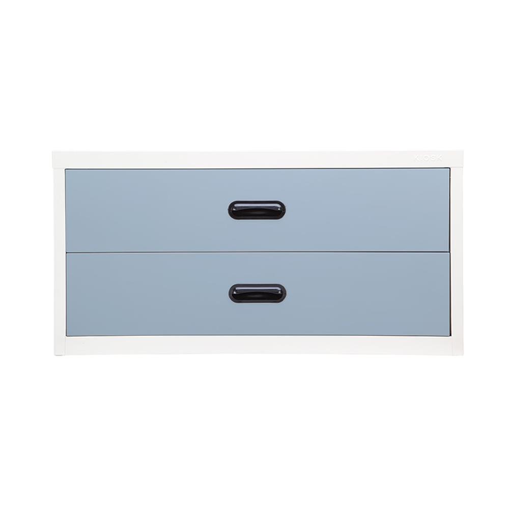 ตู้ลิ้นชักเหล็ก 2 ลิ้นชัก KIOSK USB-4 L/GR สีเทาอ่อน