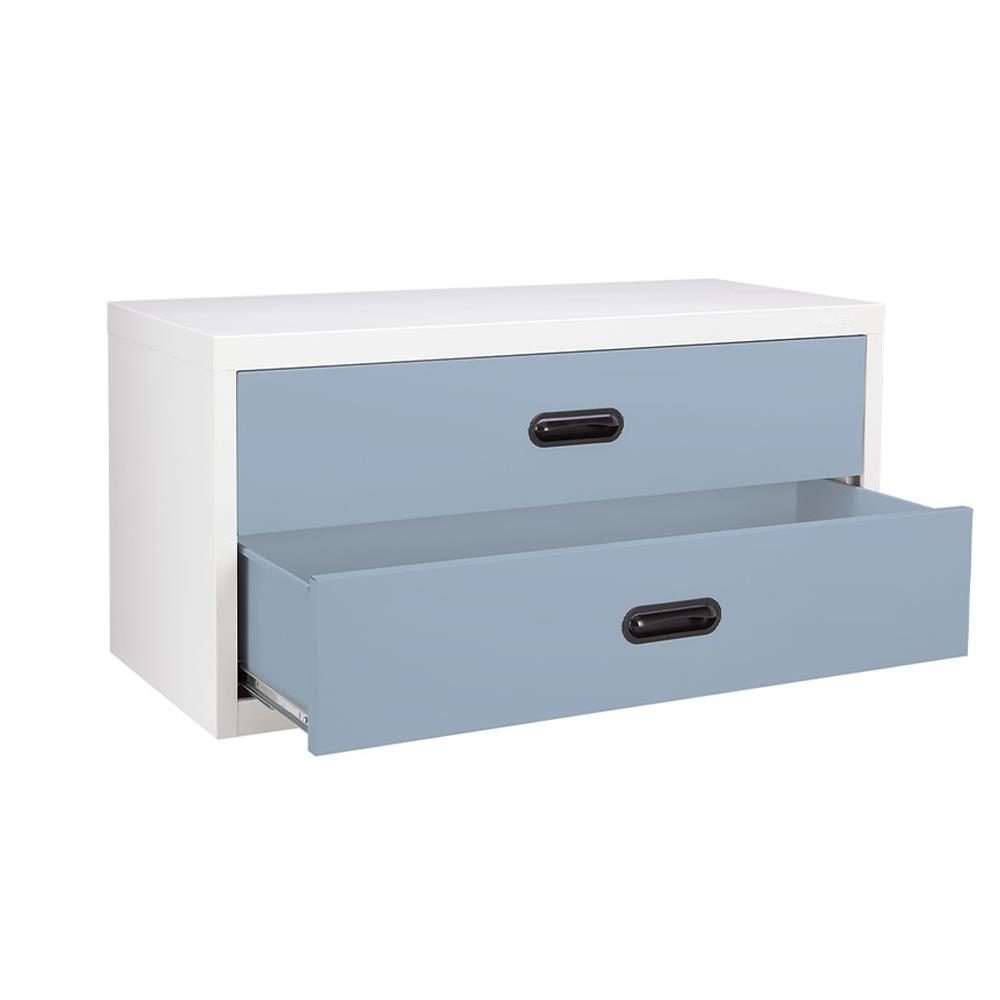 ตู้ลิ้นชักเหล็ก 2 ลิ้นชัก KIOSK USB-4 L/GR สีเทาอ่อน