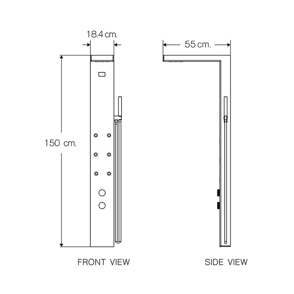 ชุดผนังอาบน้ำ I-SPA I-GEN-M-W  สีขาว