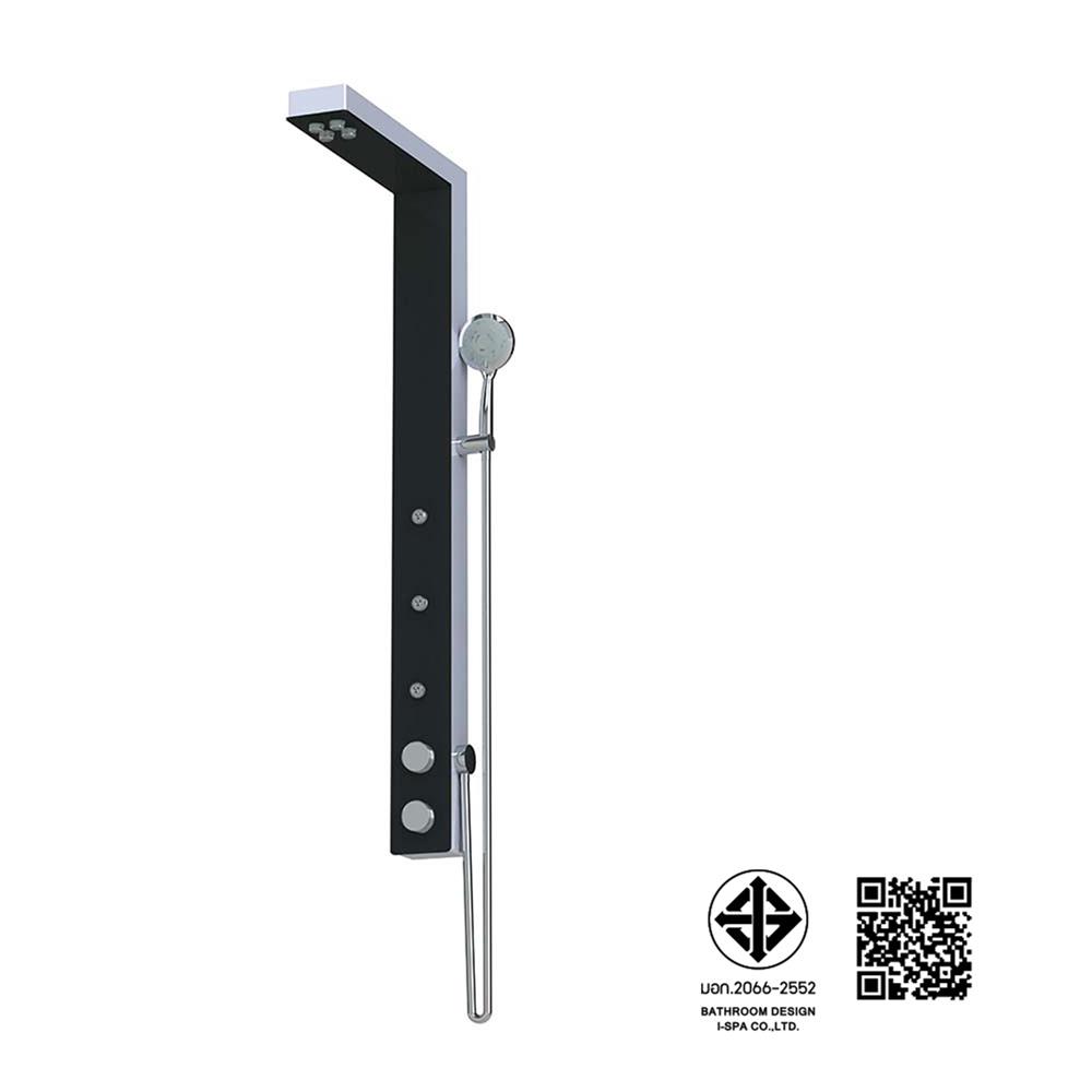 ชุดผนังอาบน้ำ I-SPA I-GEN-S-B02 สีดำ