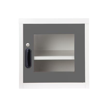 ตู้เหล็กบานเปิดกระจก KIOSK UNI-2 GR สีเทา_0