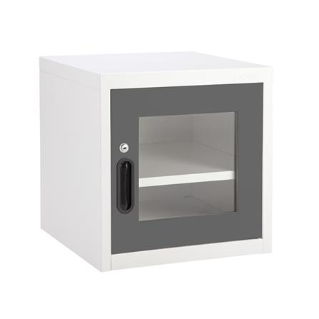ตู้เหล็กบานเปิดกระจก KIOSK UNI-2 GR สีเทา_1