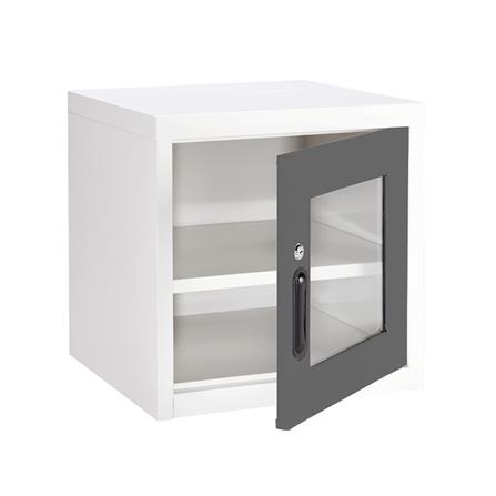 ตู้เหล็กบานเปิดกระจก KIOSK UNI-2 GR สีเทา_2