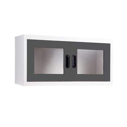 ตู้เหล็กบานเปิดกระจก KIOSK MAX-012 สีเทา_1