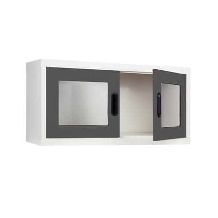 ตู้เหล็กบานเปิดกระจก KIOSK MAX-012 สีเทา_2