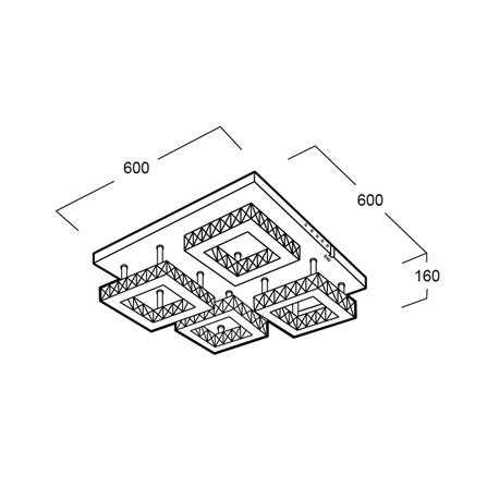 ไฟถาด LED LUMAX 01-A0205 64 วัตต์ DAYLIGHT/COOL WHITE/WARM WHITE สีเงิน 1 หัว_3
