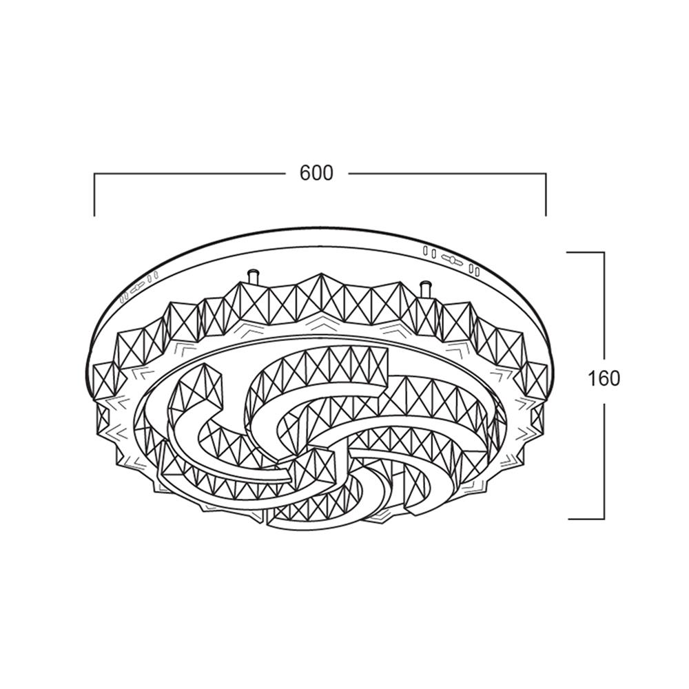 ไฟถาด LED LUMAX 01-A0204 64 วัตต์  DAYLIGHT/COOL WHITE/WARM WHITE สีเงิน 1 หัว