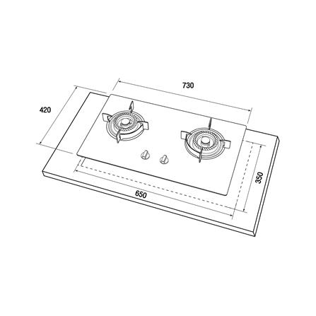 เตาฝังแก๊ส MESTER MV3732 73 ซม._6