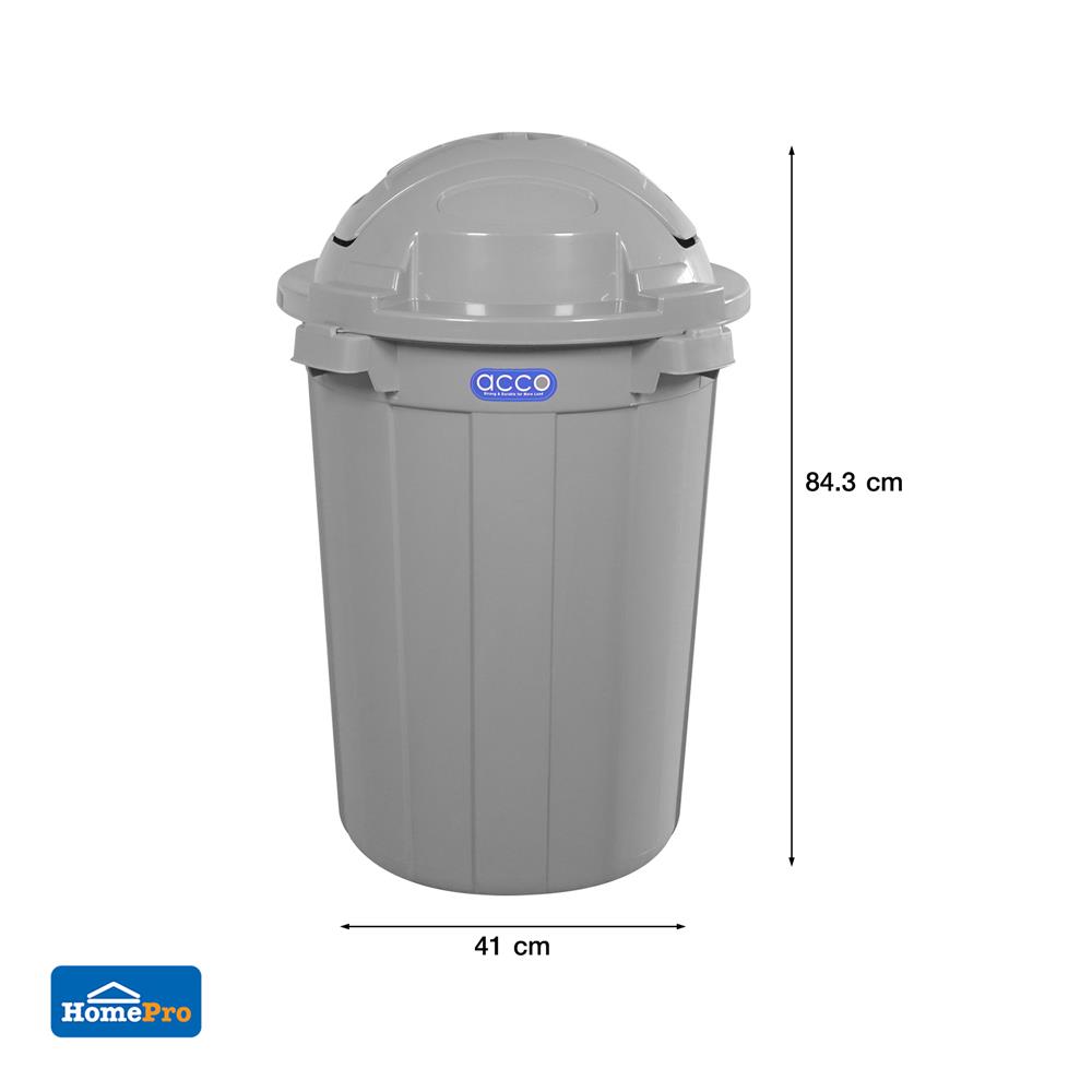 ถังขยะกลม ฝาสวิง ACCO 110 ลิตร สีเทา