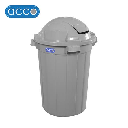 ถังขยะกลม ฝาสวิง ACCO 110 ลิตร สีเทา_0