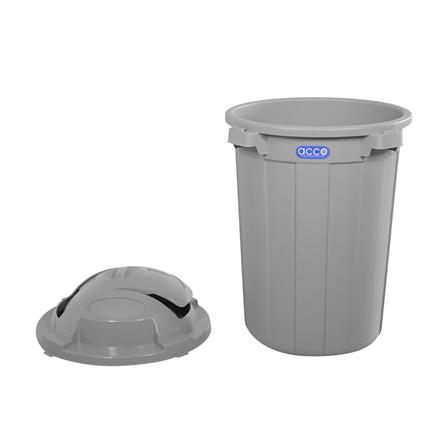 ถังขยะกลม ฝาสวิง ACCO 110 ลิตร สีเทา_2