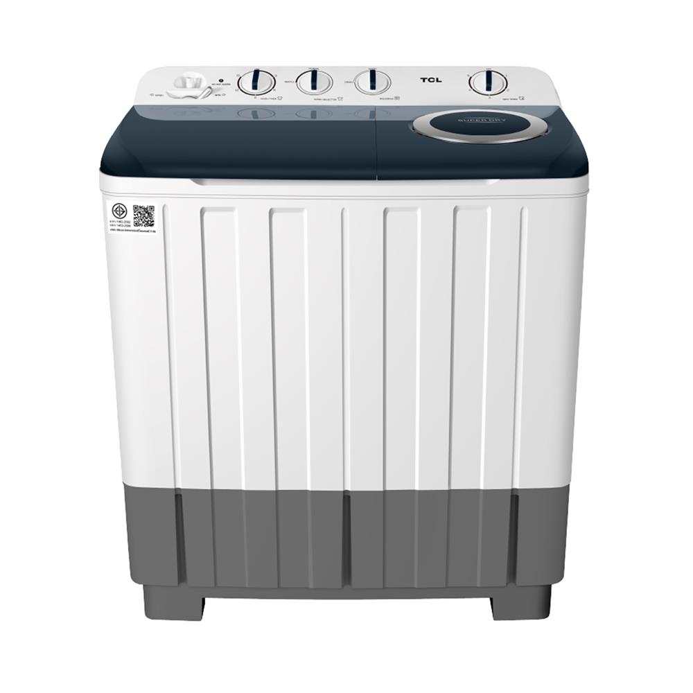 เครื่องซักผ้า 2 ถัง TCL WT109FTTG 10 กก. สีขาวเทา