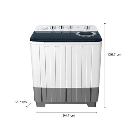 เครื่องซักผ้า 2 ถัง TCL WT149FTTG 14 กก. สีขาวเทา_6