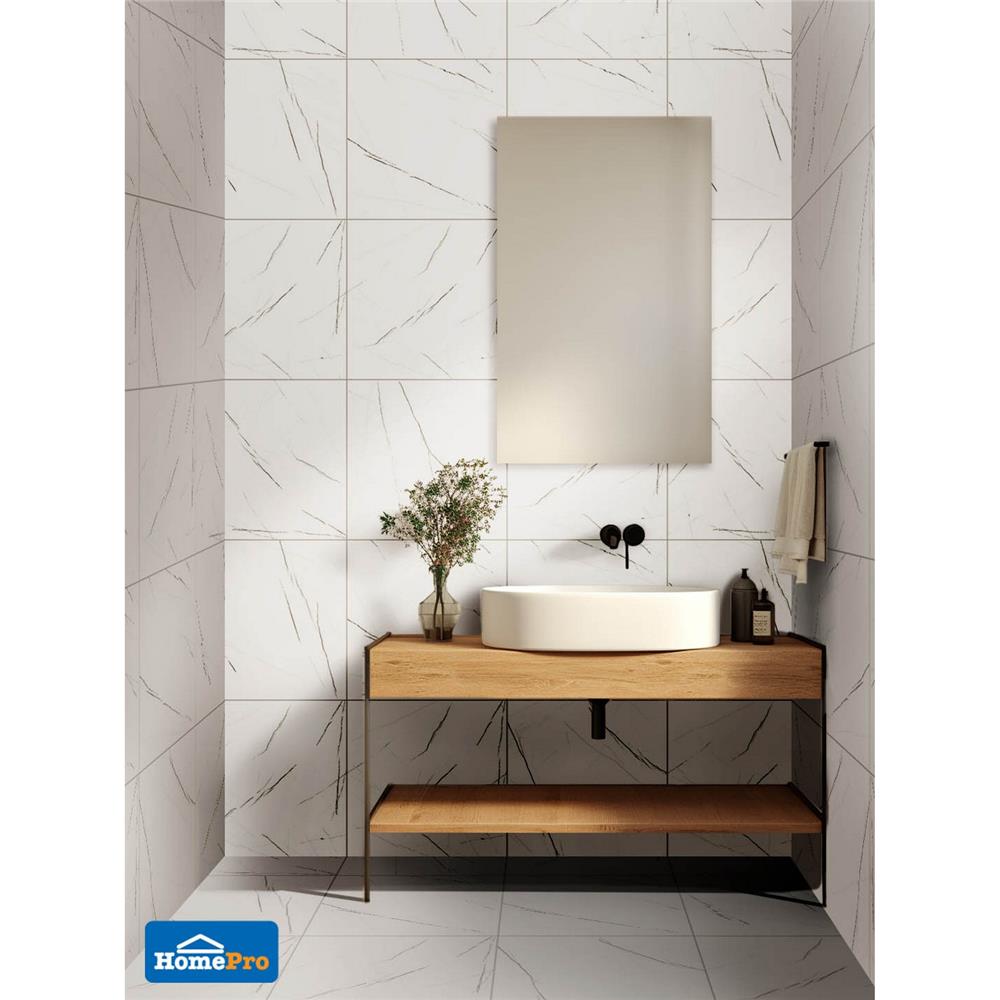 กระเบื้องพื้นพอร์ซเลน 60x60 ซม. CERGRES เอวีร่า ขาว A 1.44 ตร.ม.