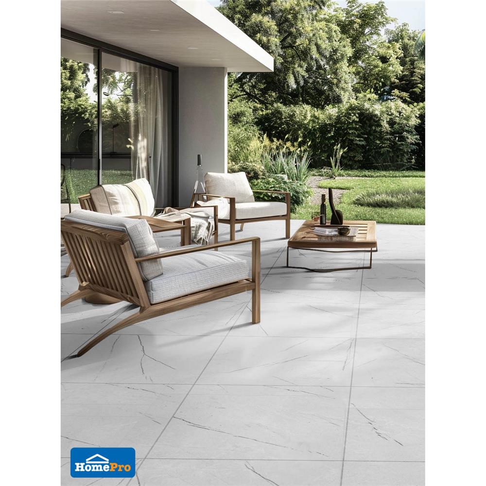 กระเบื้องพื้นพอร์ซเลน 60x60 ซม. CERGRES เอวีร่า ขาว A 1.44 ตร.ม.