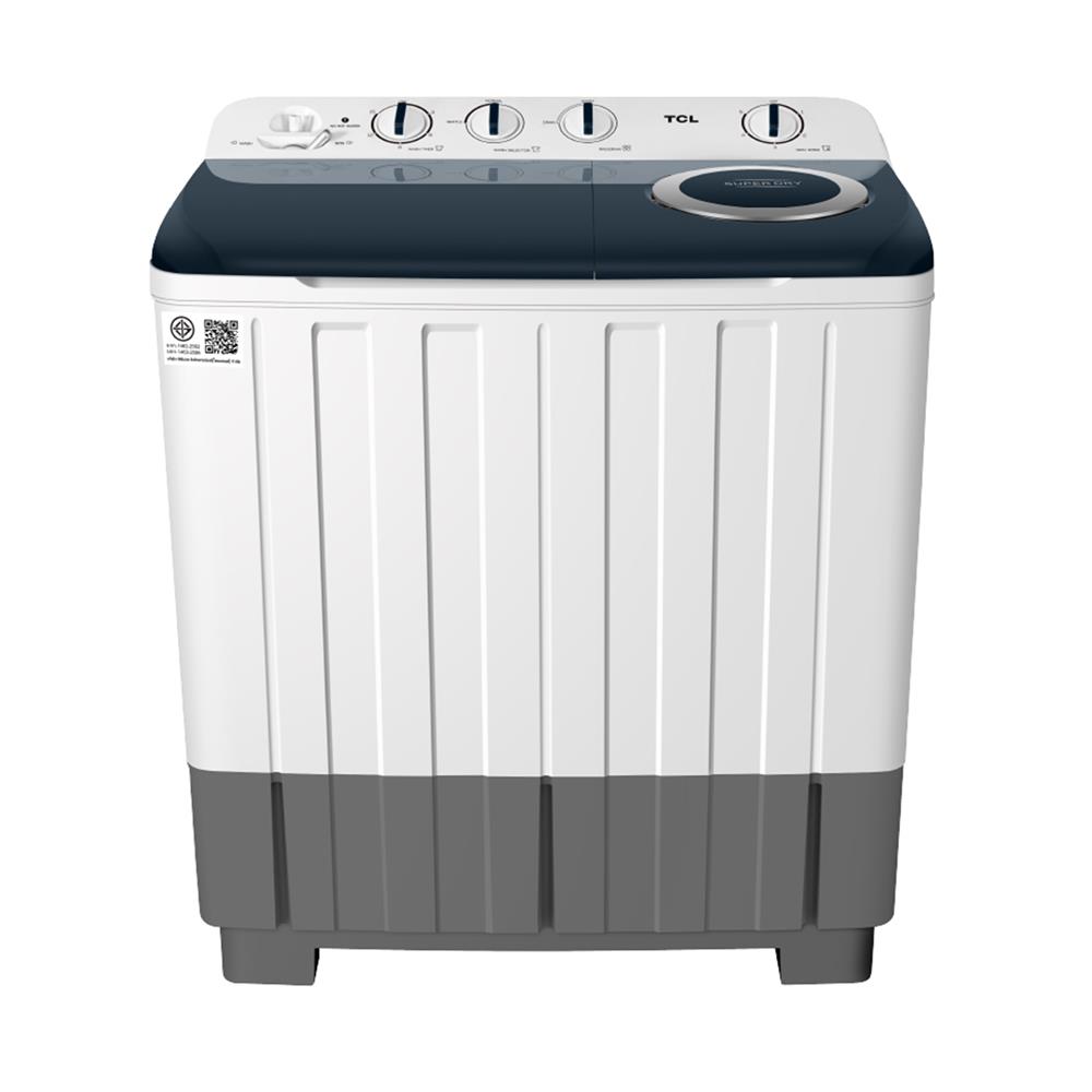 เครื่องซักผ้า 2 ถัง TCL WT099FTTG 9 กก. สีขาวเทา