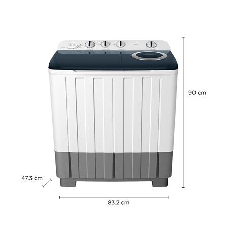 เครื่องซักผ้า 2 ถัง TCL WT099FTTG 9 กก. สีขาวเทา_7