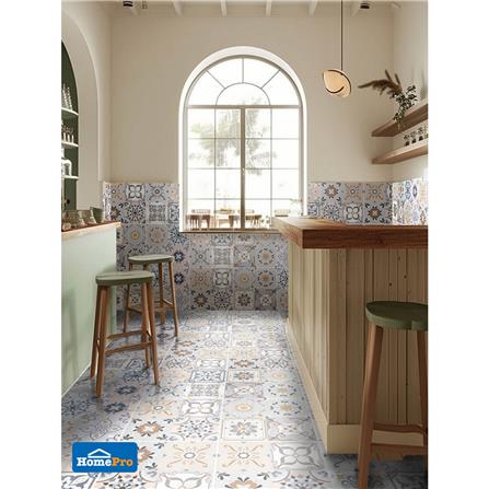 กระเบื้องพื้น 16x16 นิ้ว DURAGRES ฮันโจ คัลเลอร์ฟูล A 0.96 ตร.ม._2