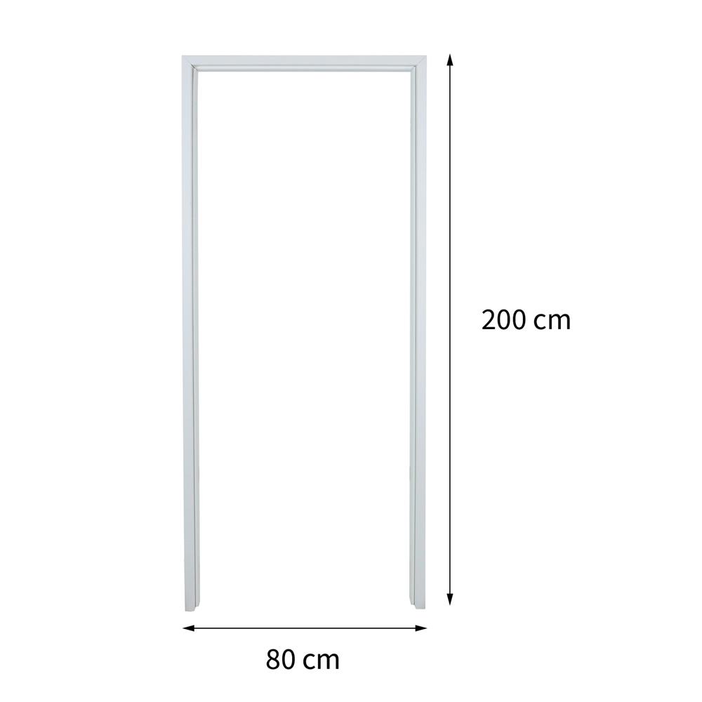 วงกบประตูไม้สังเคราะห์ WPC AZLE ULTRA 4 80x200 ซม. สีขาว ลายไม้