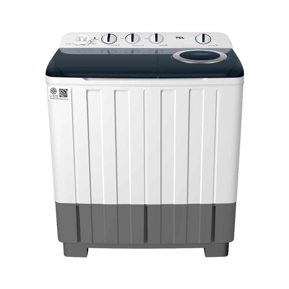 เครื่องซักผ้า 2 ถัง TCL WT129FTTG 12 กก. สีขาวเทา