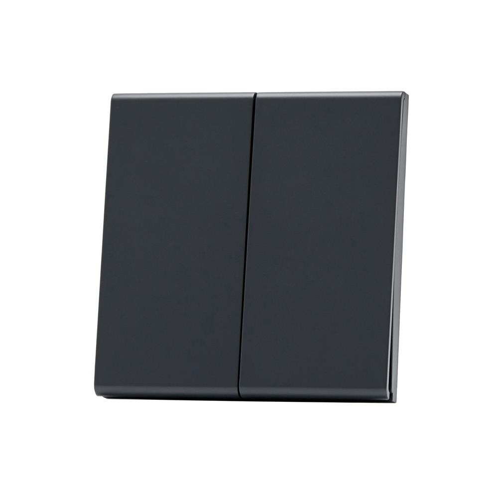 ชุดสวิตซ์ 1 ทาง 2 ช่อง SAHN D021-BL สีดำ