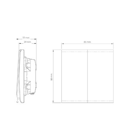 ชุดสวิตซ์ 1 ทาง 2 ช่อง SAHN D021-BL สีดำ_4