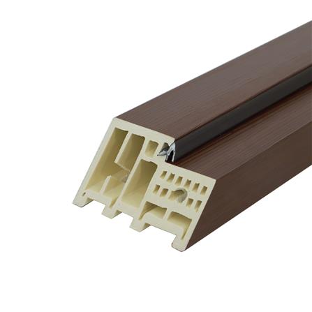 วงกบประตูไม้สังเคราะห์ WPC AZLE ULTRA 4 80x200 ซม. สีน้ำตาล ลายไม้_4