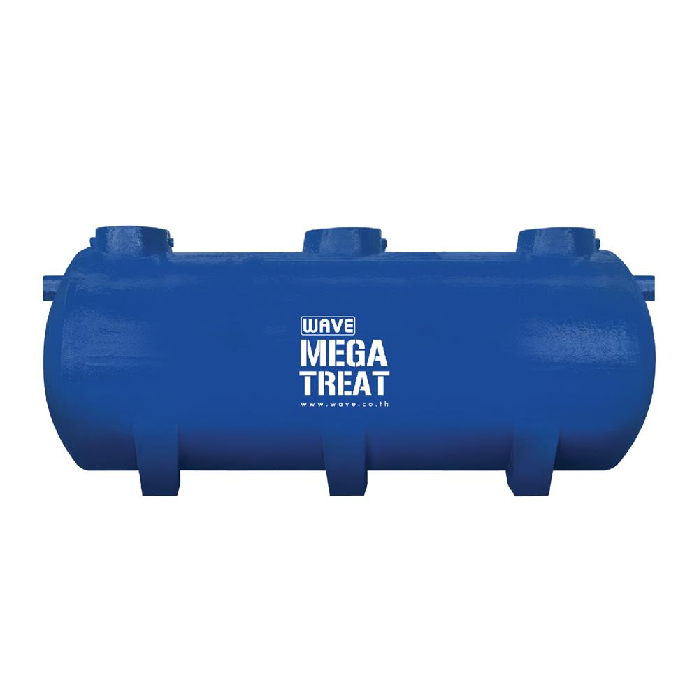 ถังบำบัดน้ำเสียไฟเบอร์กลาส ชนิดไร้อากาศทรงแคปซูล WAVE MEKA TANK WSN2025-25000 ลิตร สีน้ำเงิน