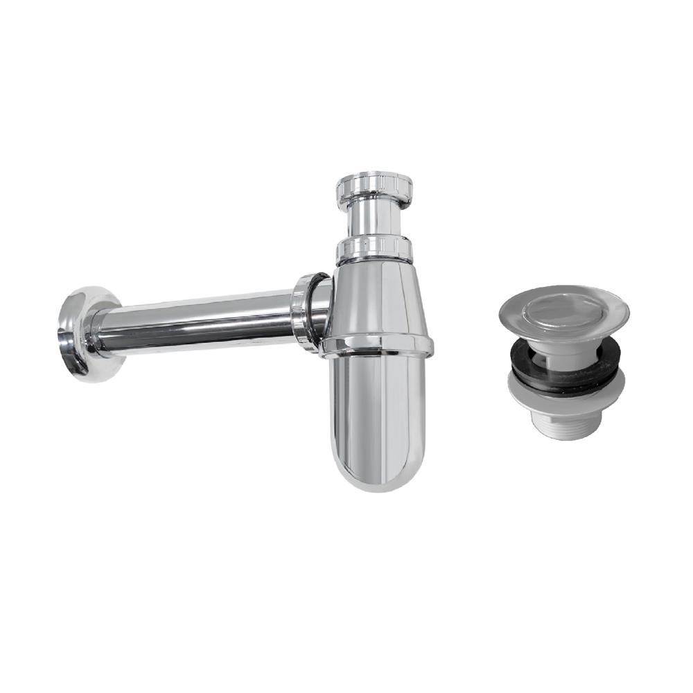 ชุดท่อน้ำทิ้งอ่างล้างหน้ากระปุก MOYA 20 ซม. สีโครม