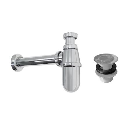 ชุดท่อน้ำทิ้งอ่างล้างหน้ากระปุก MOYA 20 ซม. สีโครม_0