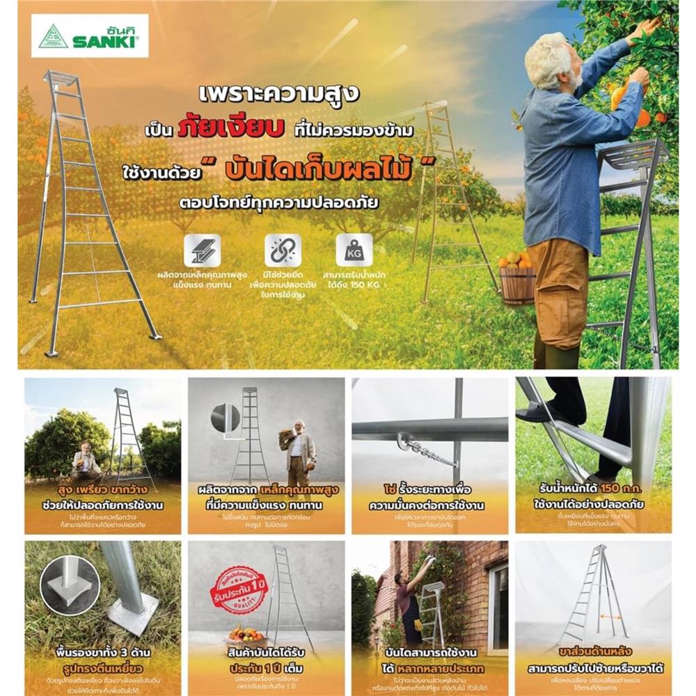 บันไดเก็บผลไม้ SANKI LD-FP08 8 ขั้น