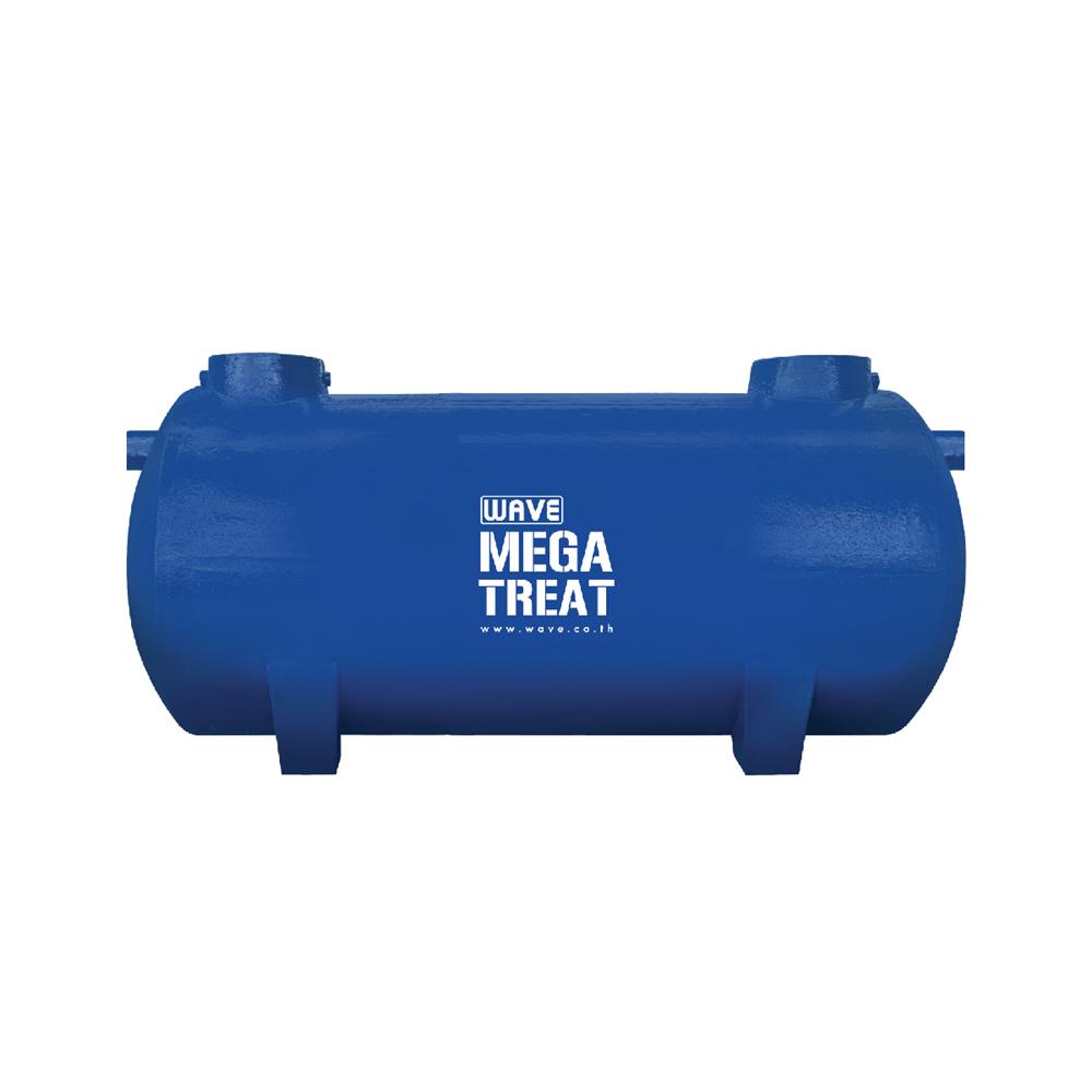 ถังบำบัดน้ำเสียไฟเบอร์กลาส ชนิดไร้อากาศทรงแคปซูล WAVE MEKA TANK WSN2015-15000 ลิตร สีน้ำเงิน