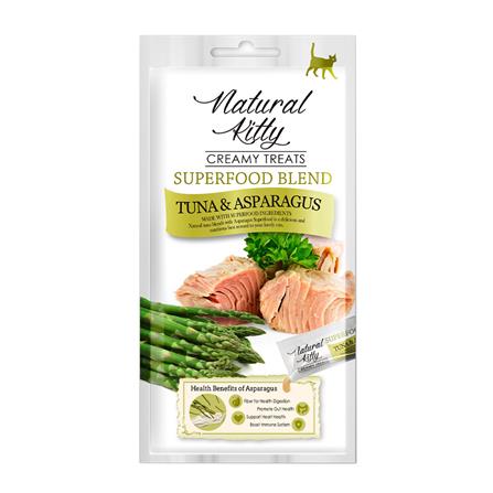 ขนมแมวเลีย NATURAL KITTY TUNA AND ASPARAGUS 12 ก. X 4 ซอง_0
