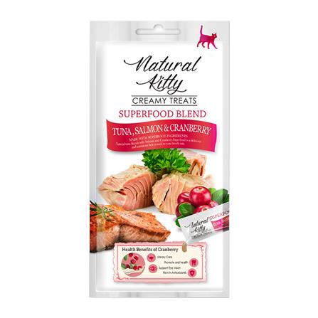 ขนมแมวเลีย NATURAL KITTY TUNA SALMON AND CRANBERRY 12 ก. X 4 ซอง_0