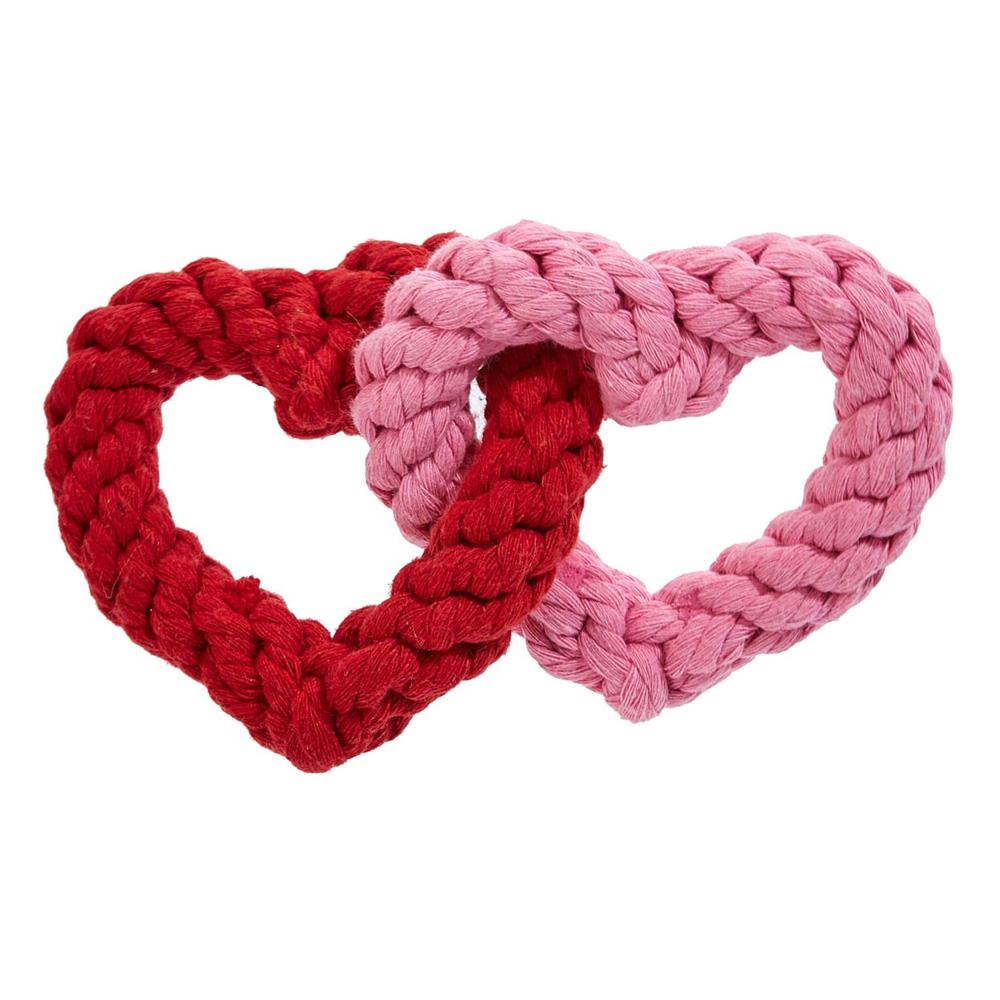 ของเล่นสุนัข FOFOS LOVE HEART ROPE RINGS