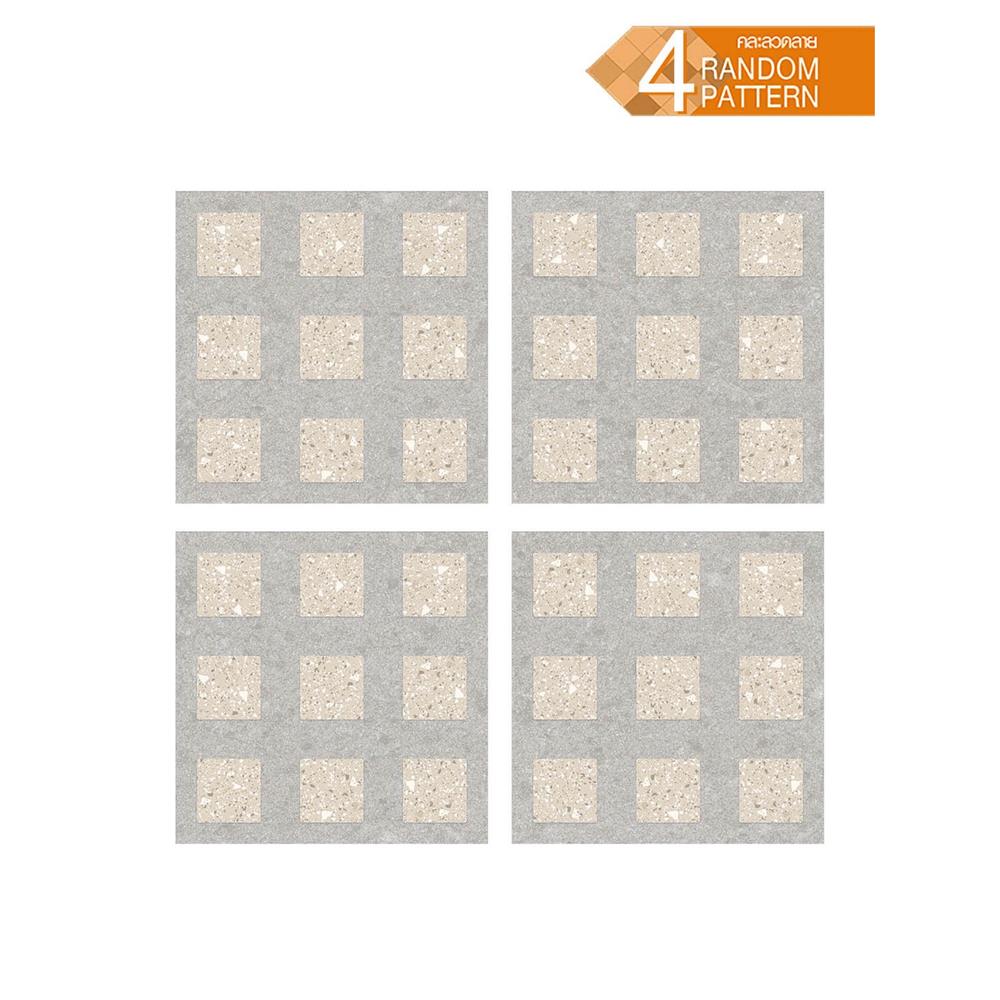 กระเบื้องพื้นพอร์ซเลน  40x40 ซม. TARA โมบี้ โบน A 0.96 ตร.ม.