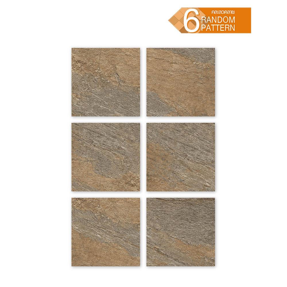 กระเบื้องพื้นพอร์ซเลน  40x40 ซม. TARA โคเวย์ น้ำตาล A 0.96 ตร.ม.