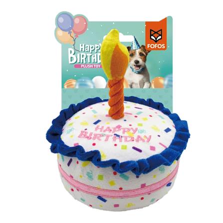 ของเล่นสุนัข FOFOS เค้กวันเกิด สีฟ้า_0