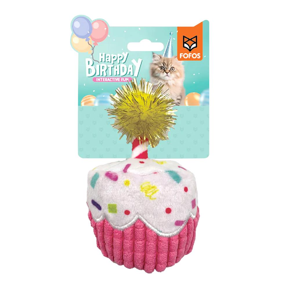 ของเล่นแมว FOFOS BIRTHDAY CUPCAKE สีชมพู