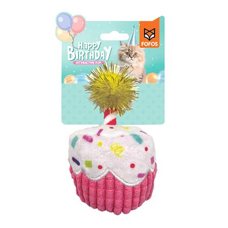 ของเล่นแมว FOFOS BIRTHDAY CUPCAKE สีชมพู_0