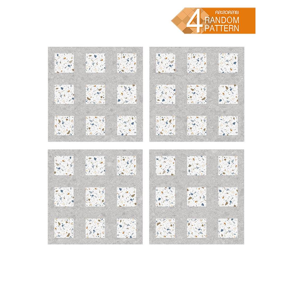 กระเบื้องพื้นพอร์ซเลน  40x40 ซม. TARA โมบี้ ขาว A 0.96 ตร.ม.